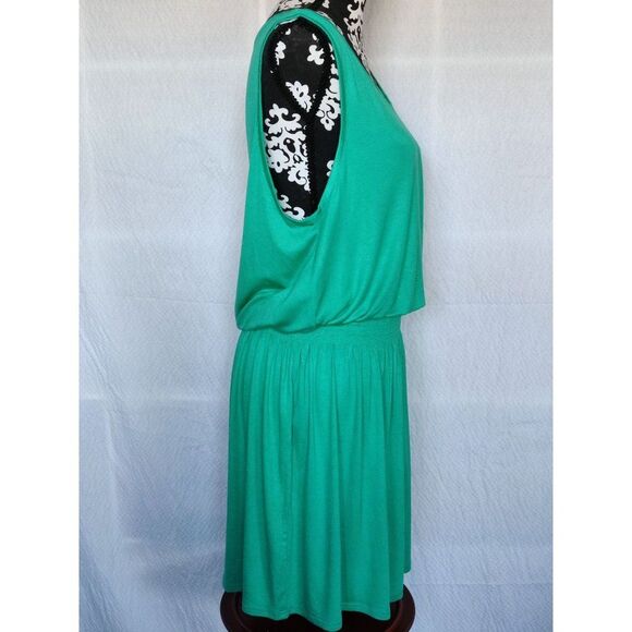 NWT Everlast Tank Dress Smocked Waist Sleeveless Green Womens Size XLarge - Picture 3 of 9